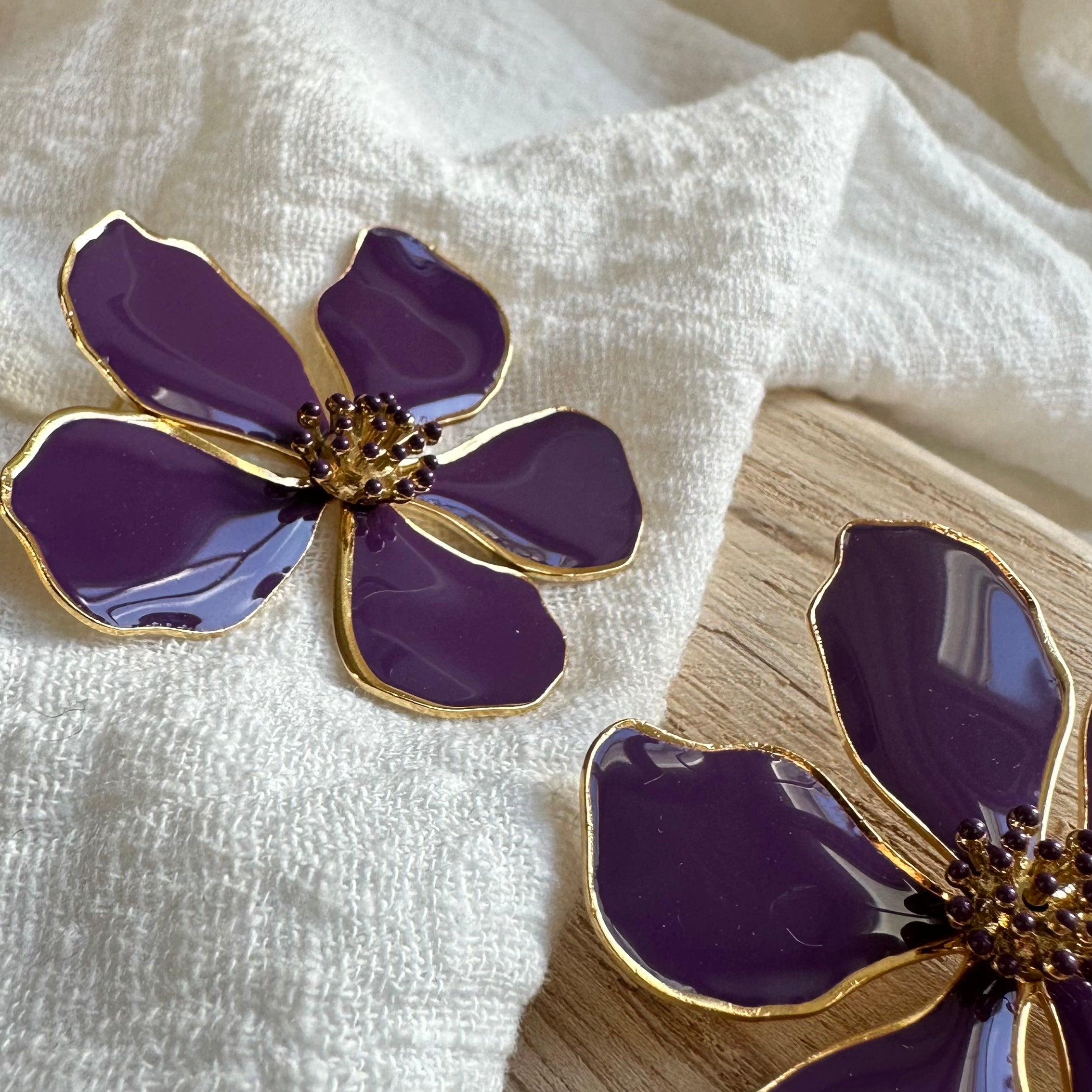 Boucles d'oreilles Flora Violet MADEINESTEL