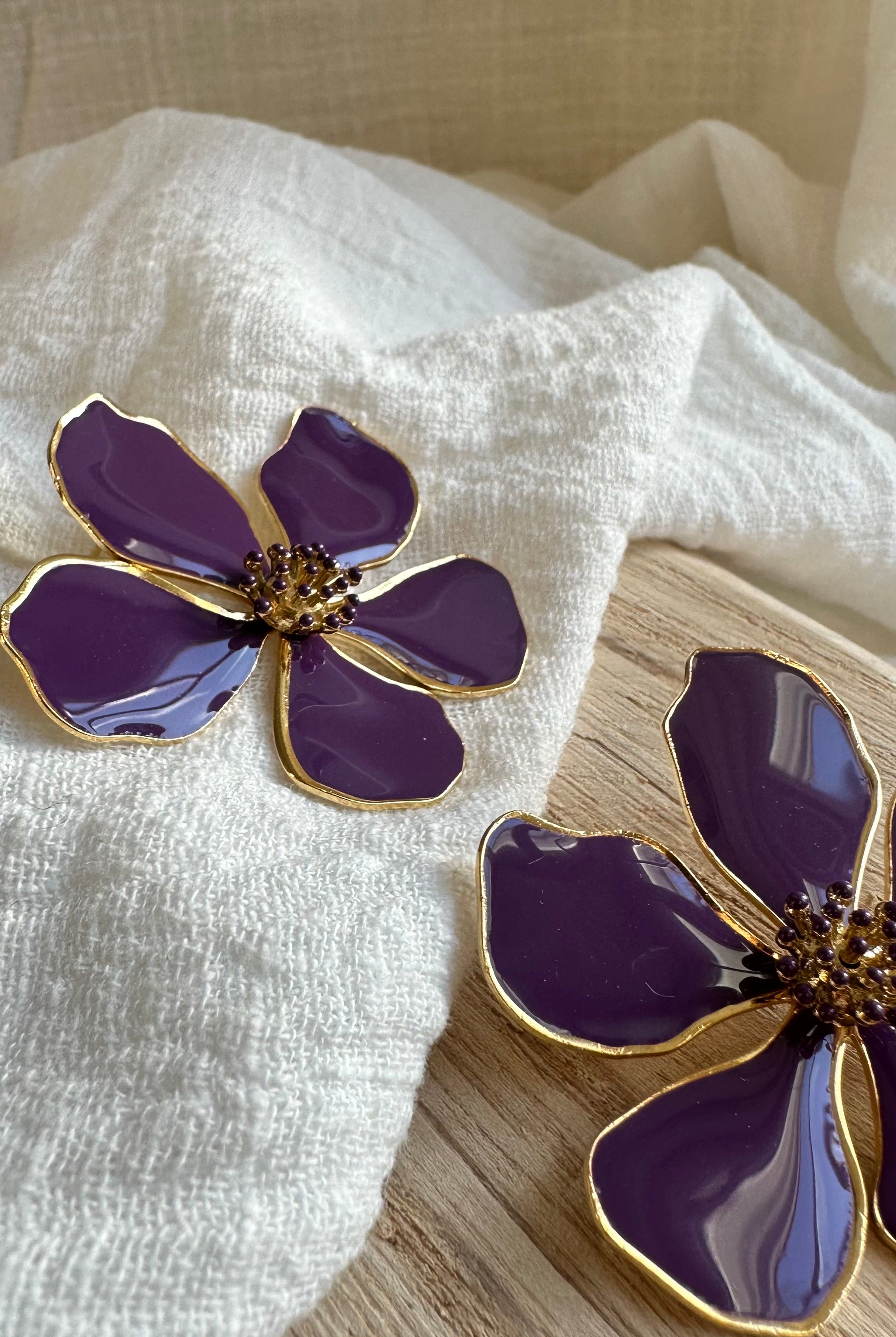 Boucles d'oreilles Flora Violet MADEINESTEL
