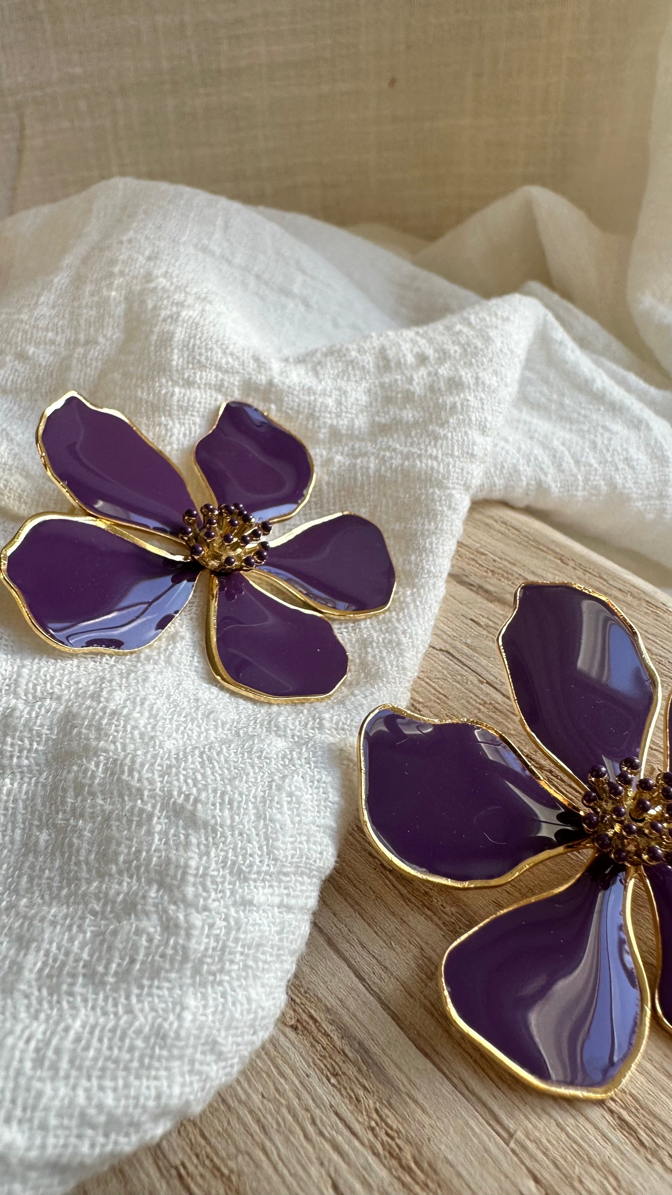 Boucles d'oreilles Flora Violet MADEINESTEL