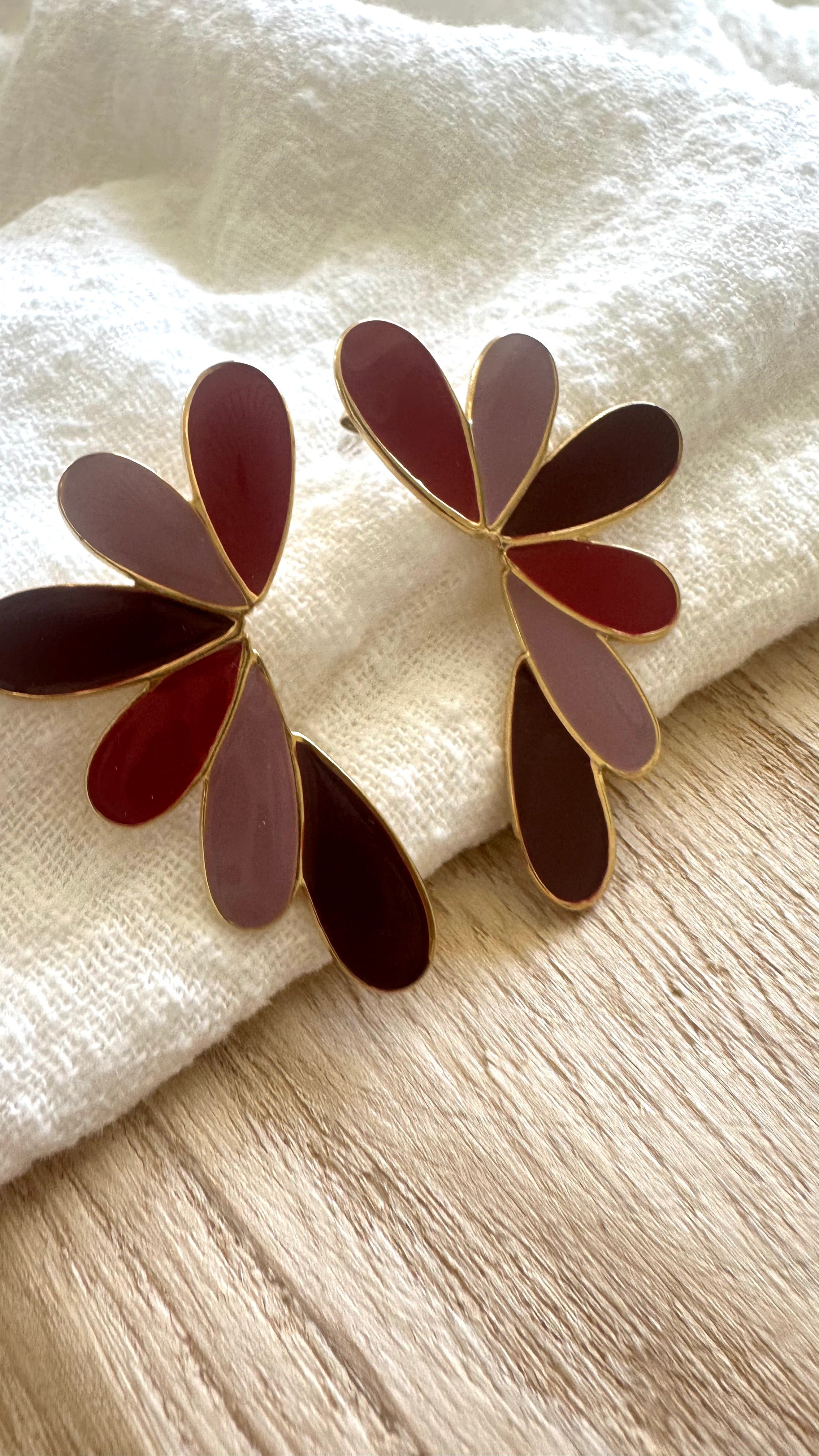 Boucles d'oreilles Gaïa Bordeaux MADEINESTEL