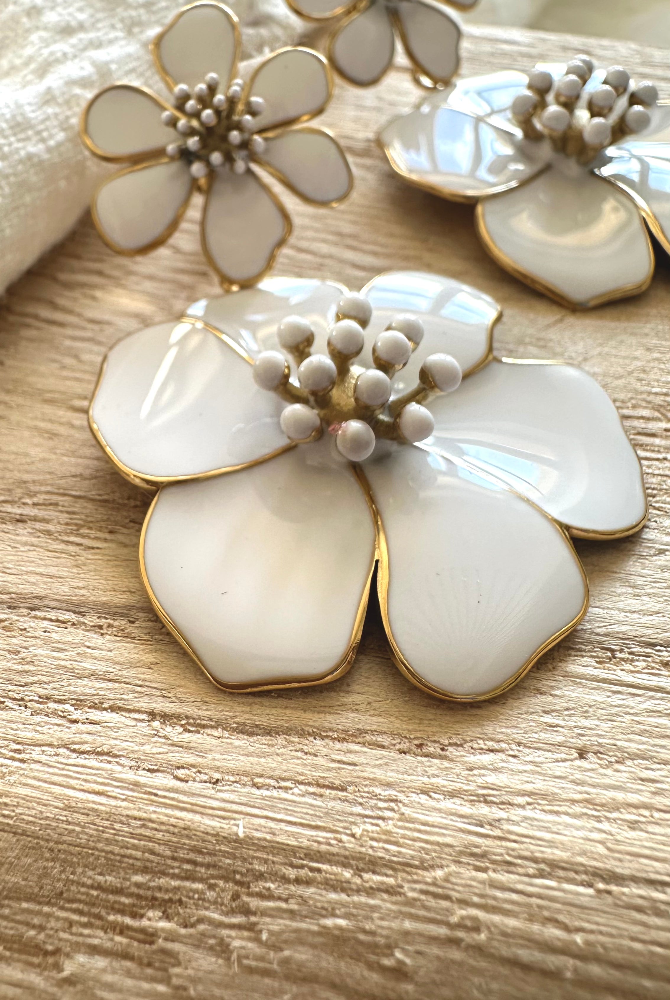Boucles d'oreilles Lyséa Blanc MADEINESTEL