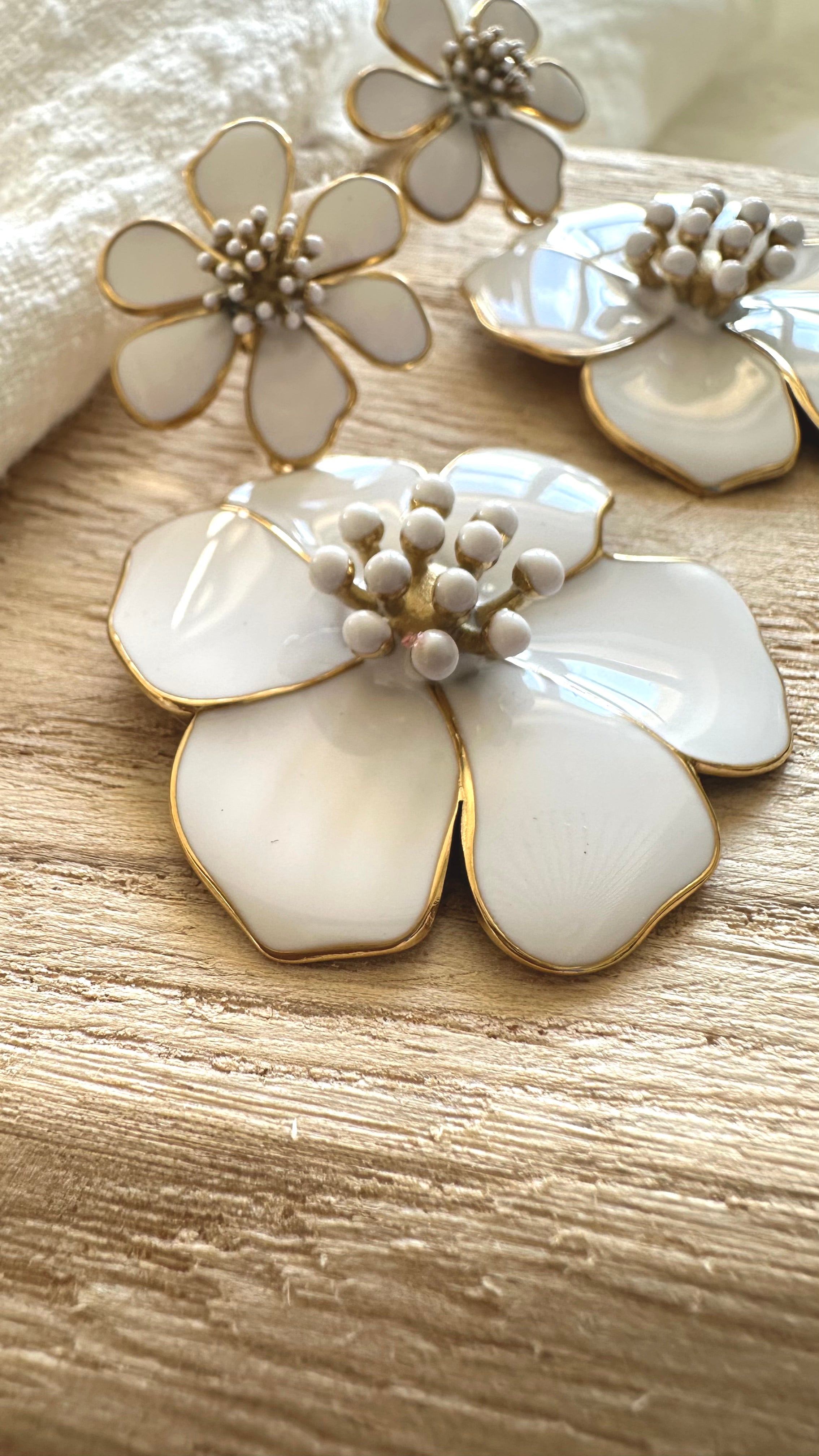 Boucles d'oreilles Lyséa Blanc MADEINESTEL