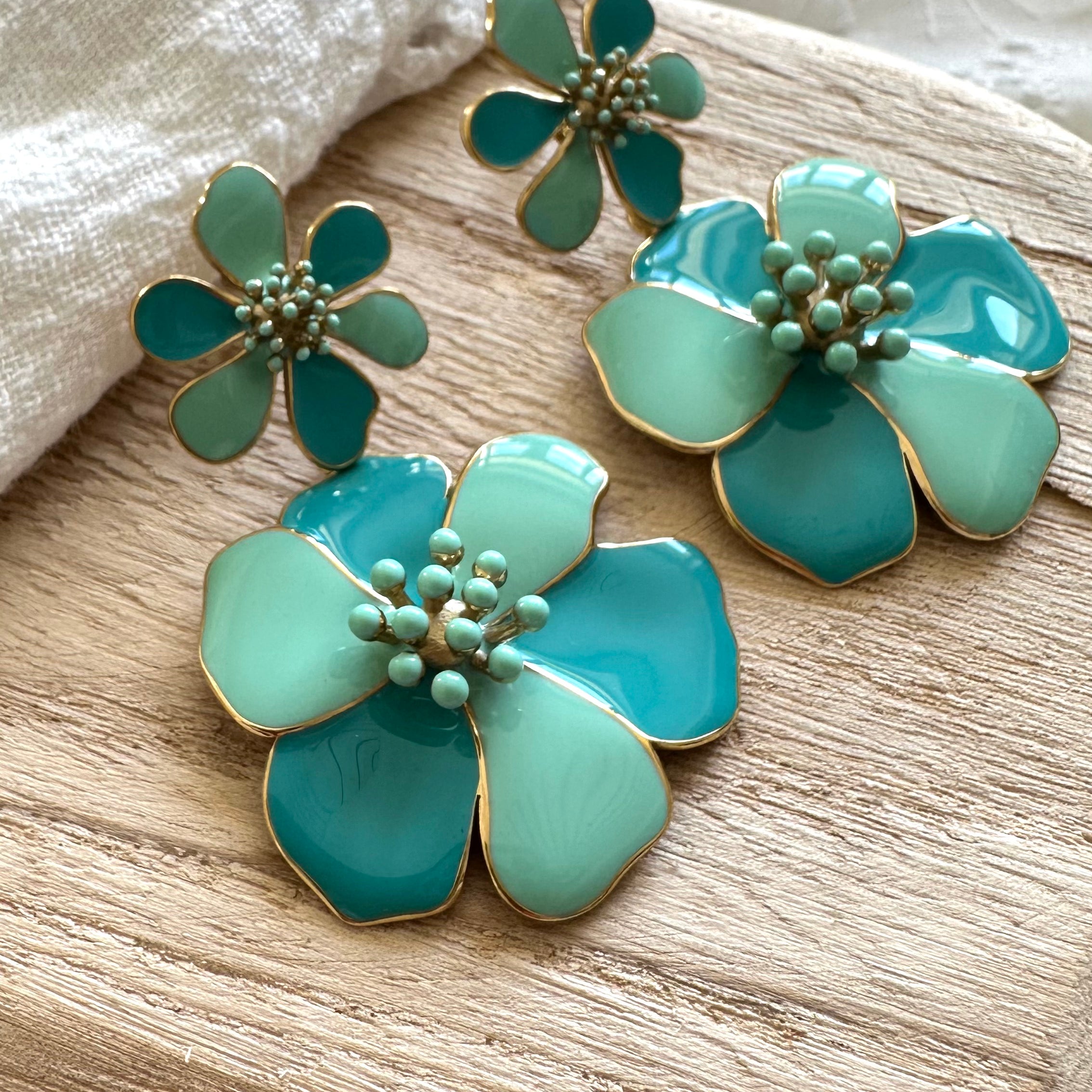 Boucles d'oreilles Lyséa Lagon MADEINESTEL