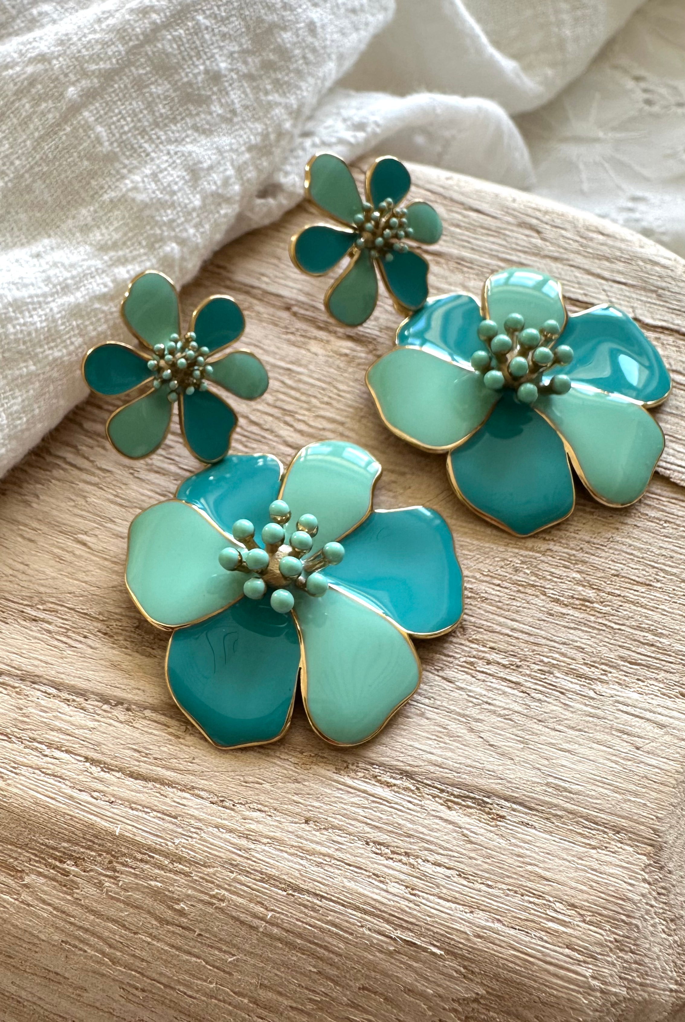 Boucles d'oreilles Lyséa Lagon MADEINESTEL