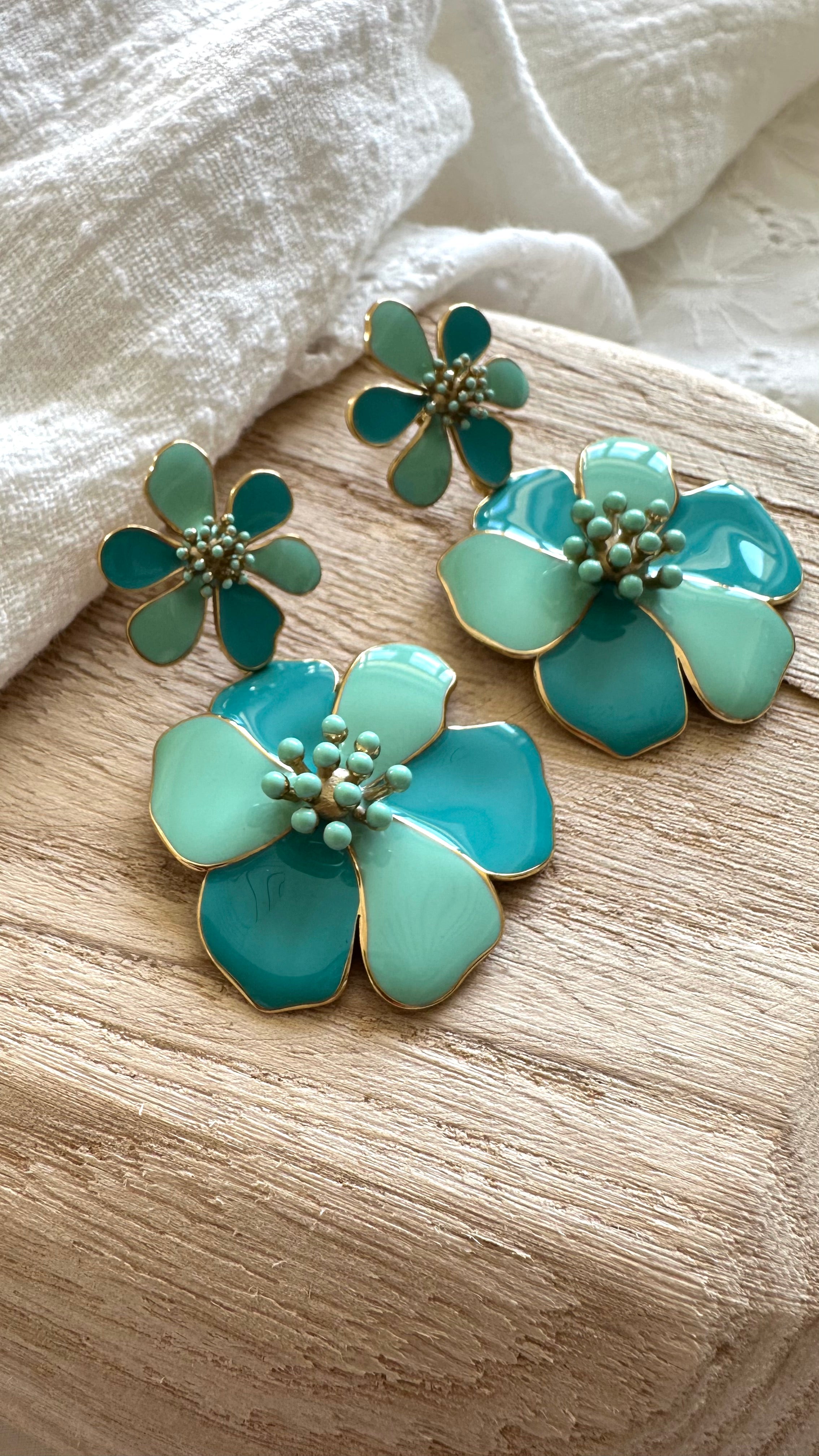 Boucles d'oreilles Lyséa Lagon MADEINESTEL