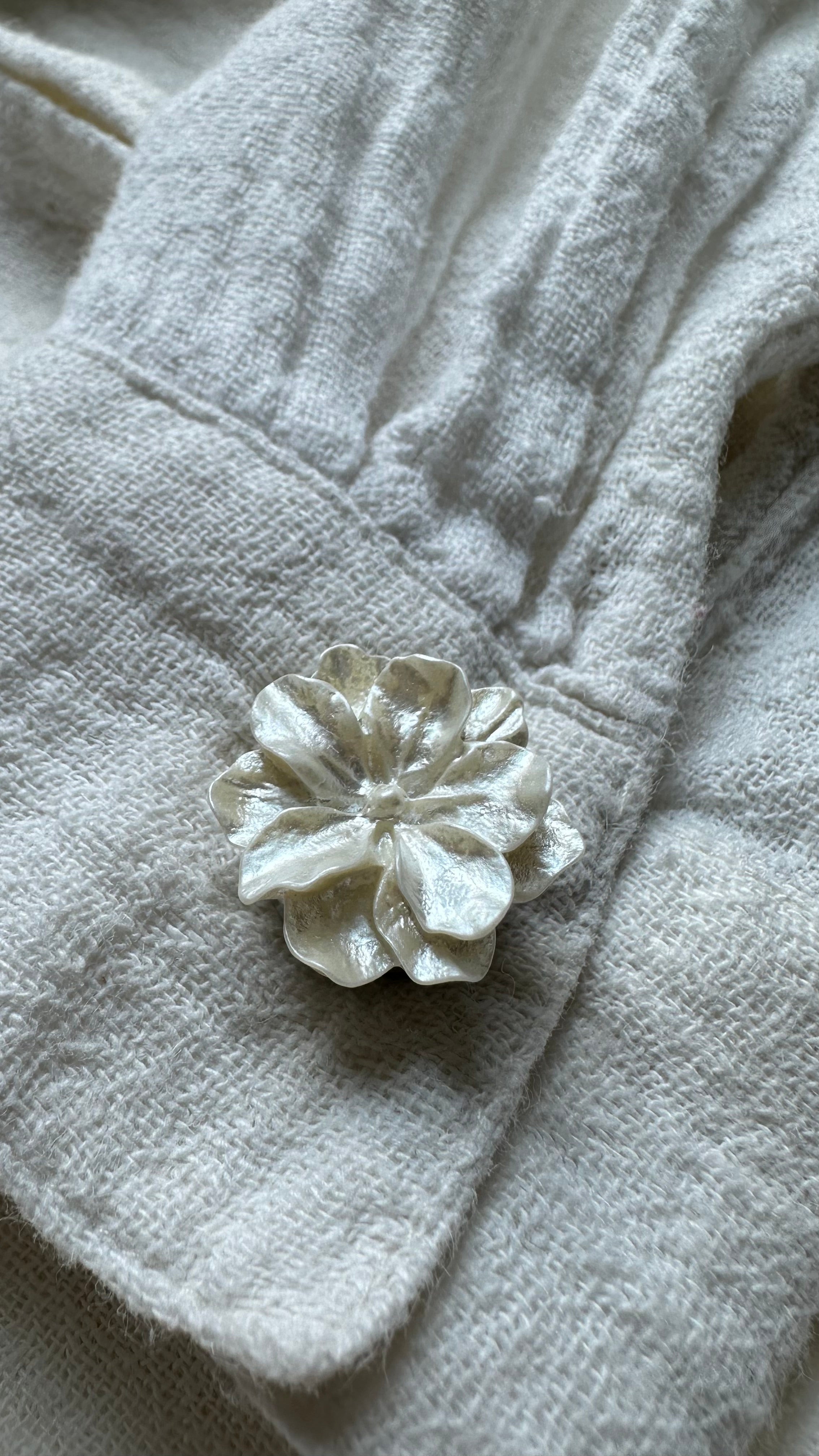 Manchette fleur cache bouton (la paire) MADEINESTEL