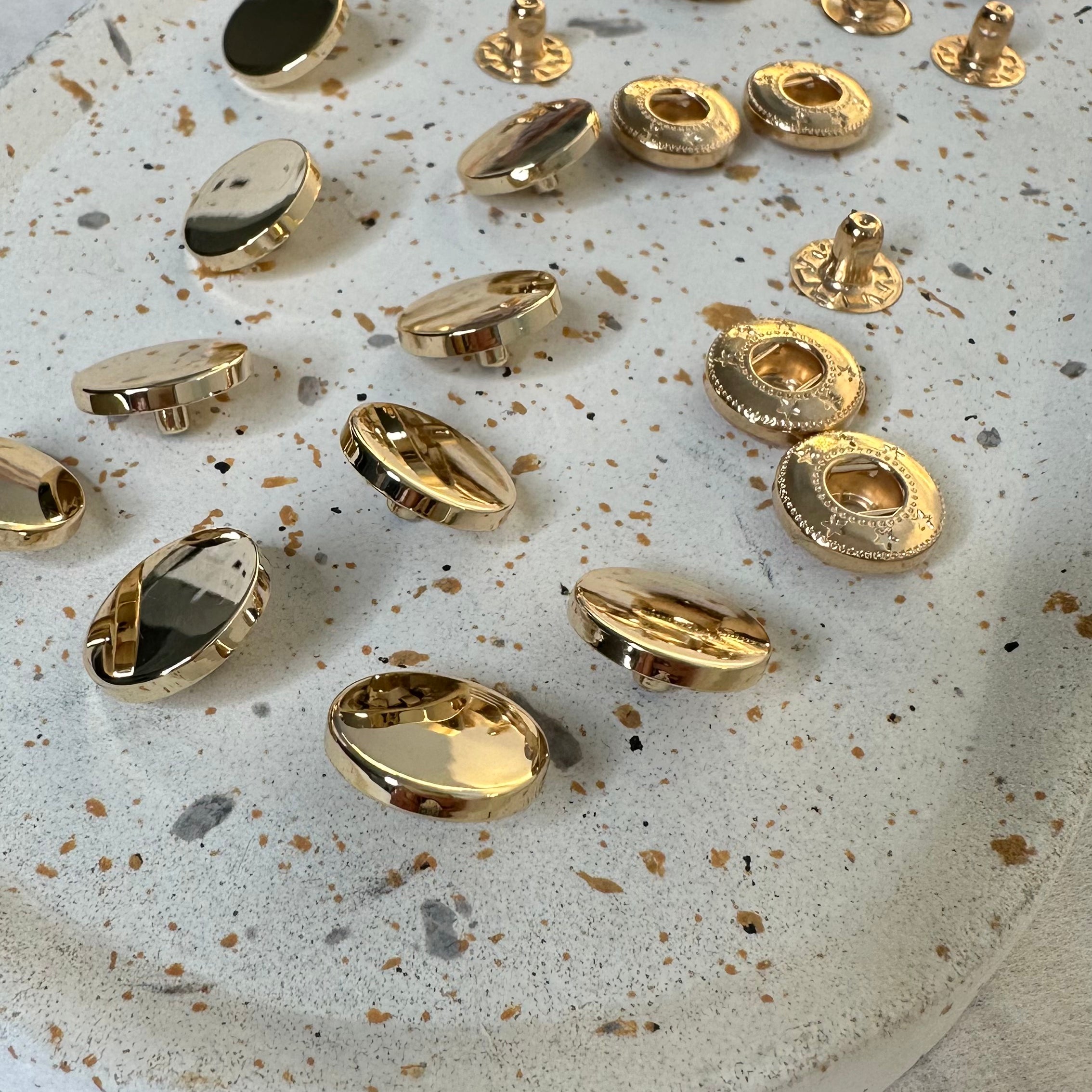 Bouton pression premium 15mm Doré MADEINESTEL