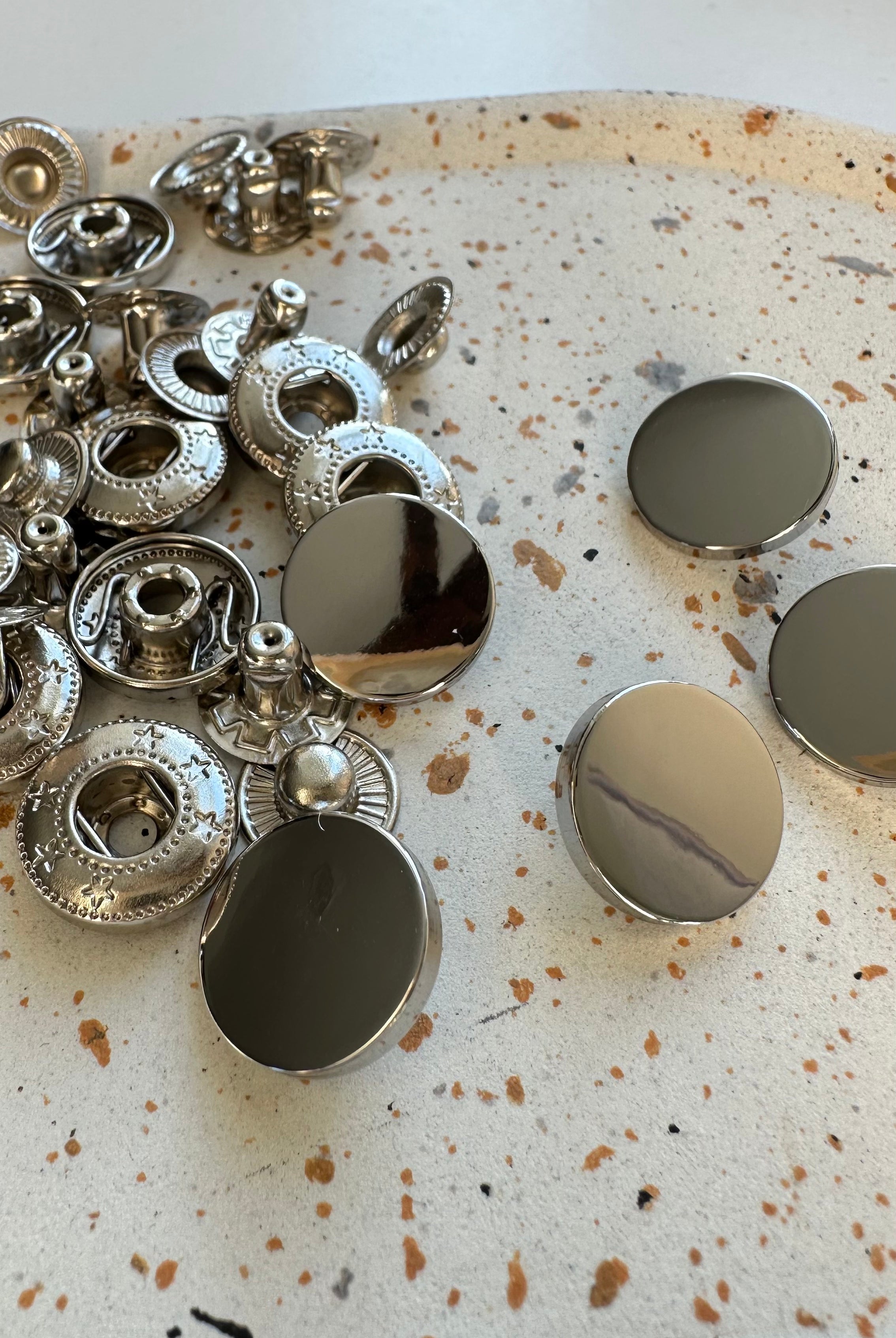 Bouton pression premium 15mm Argenté MADEINESTEL