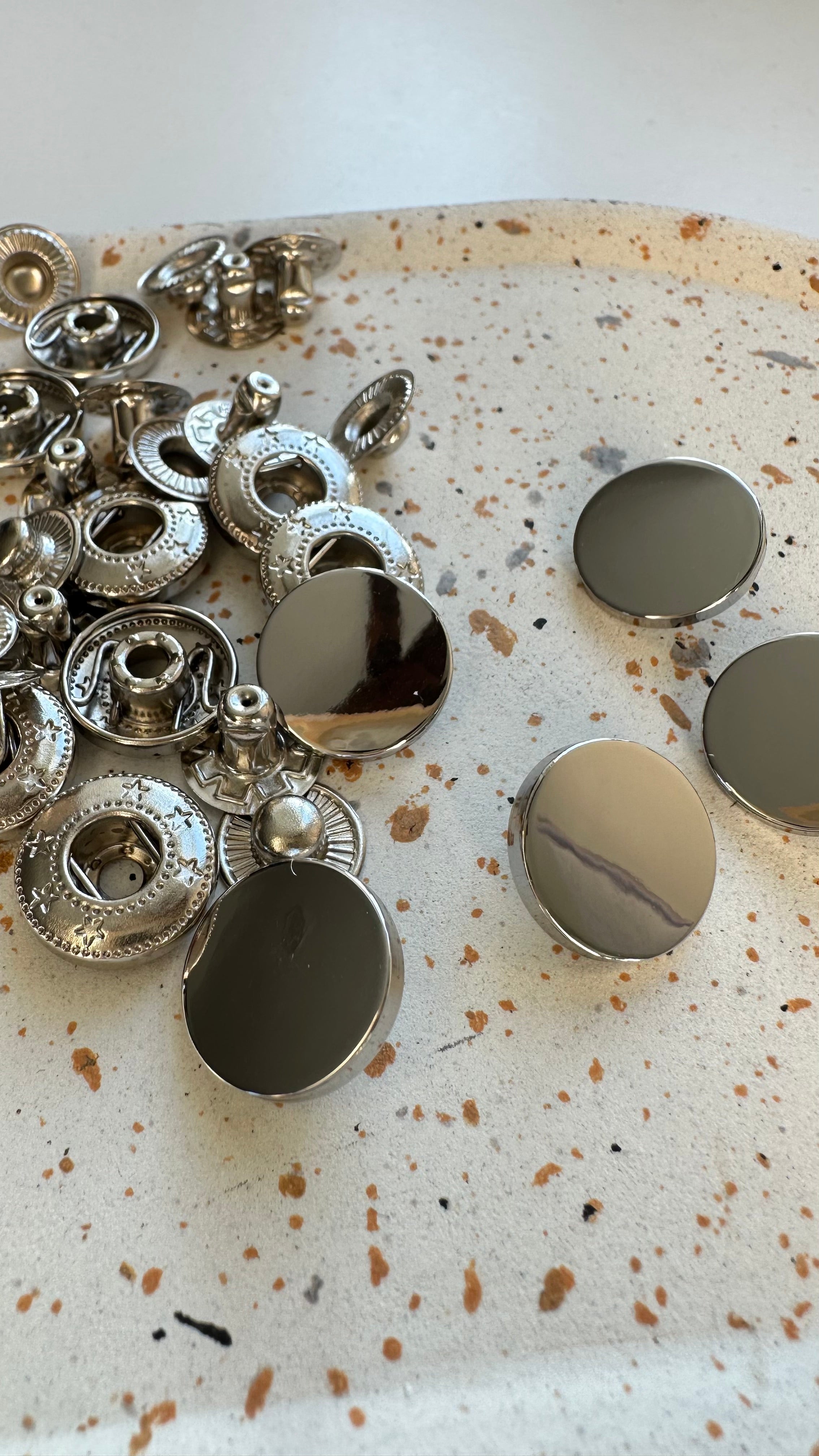 Bouton pression premium 15mm Argenté MADEINESTEL