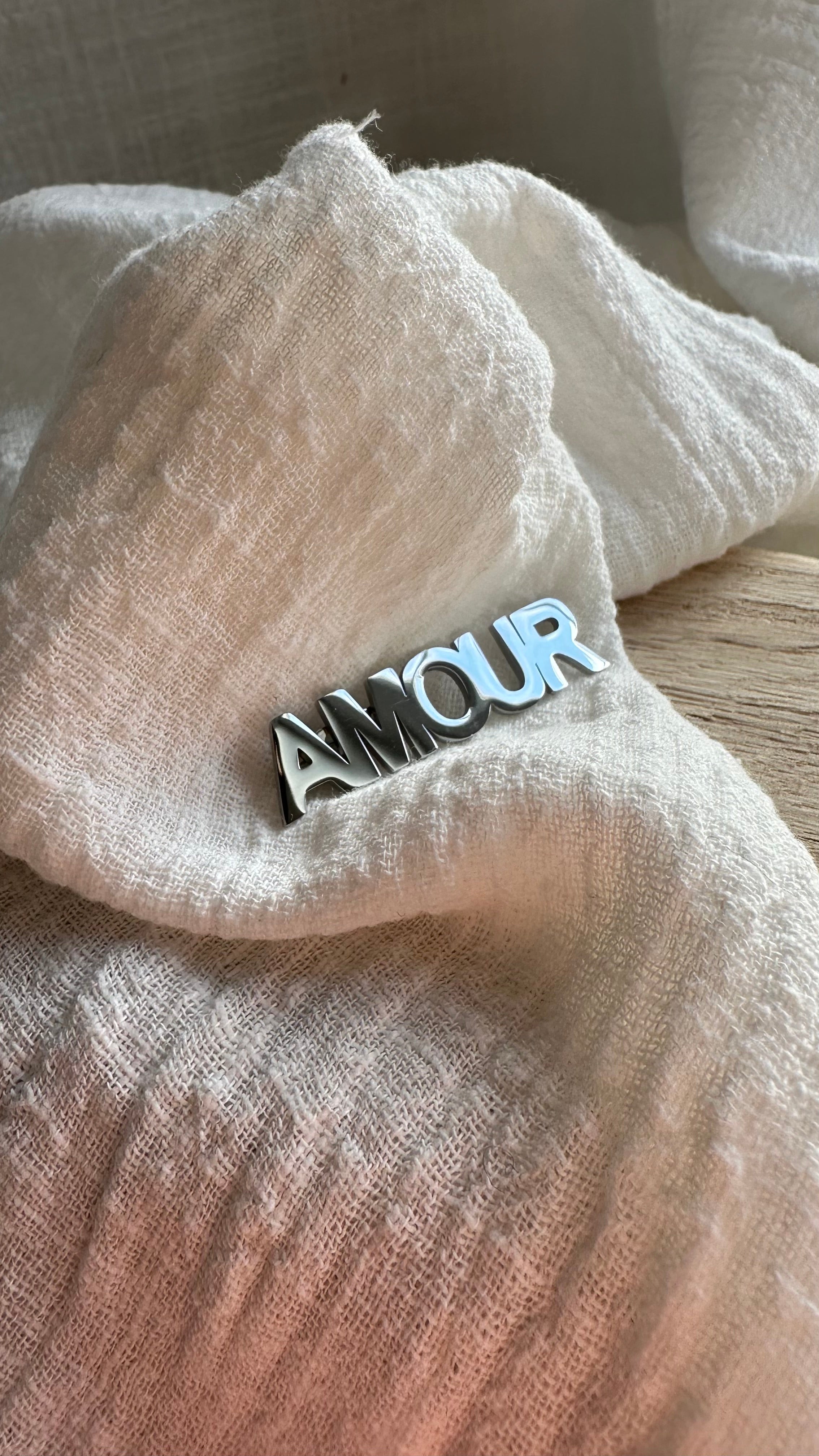 Broche Amour Argent MADEINESTEL