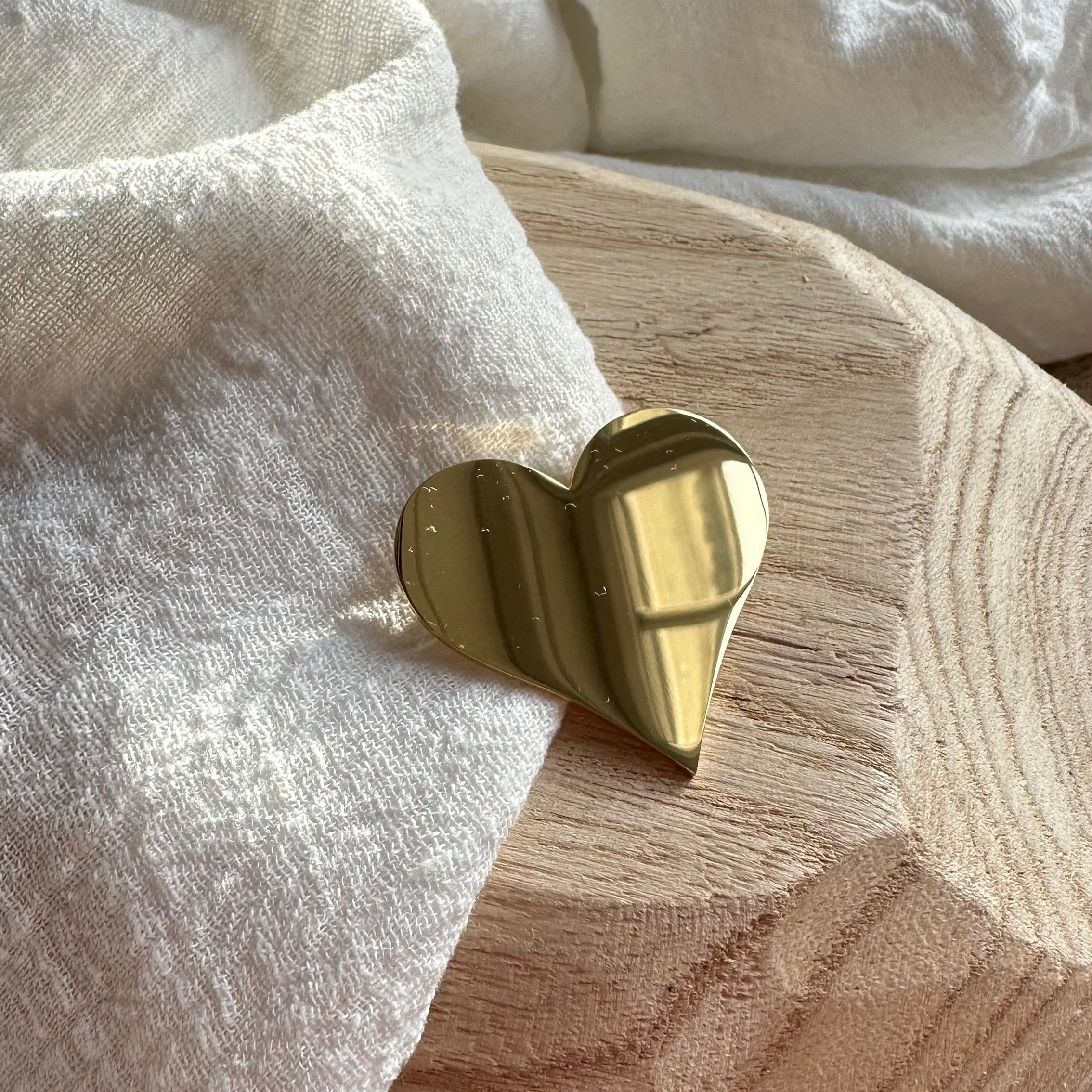 Broche Coeur Doré MADEINESTEL