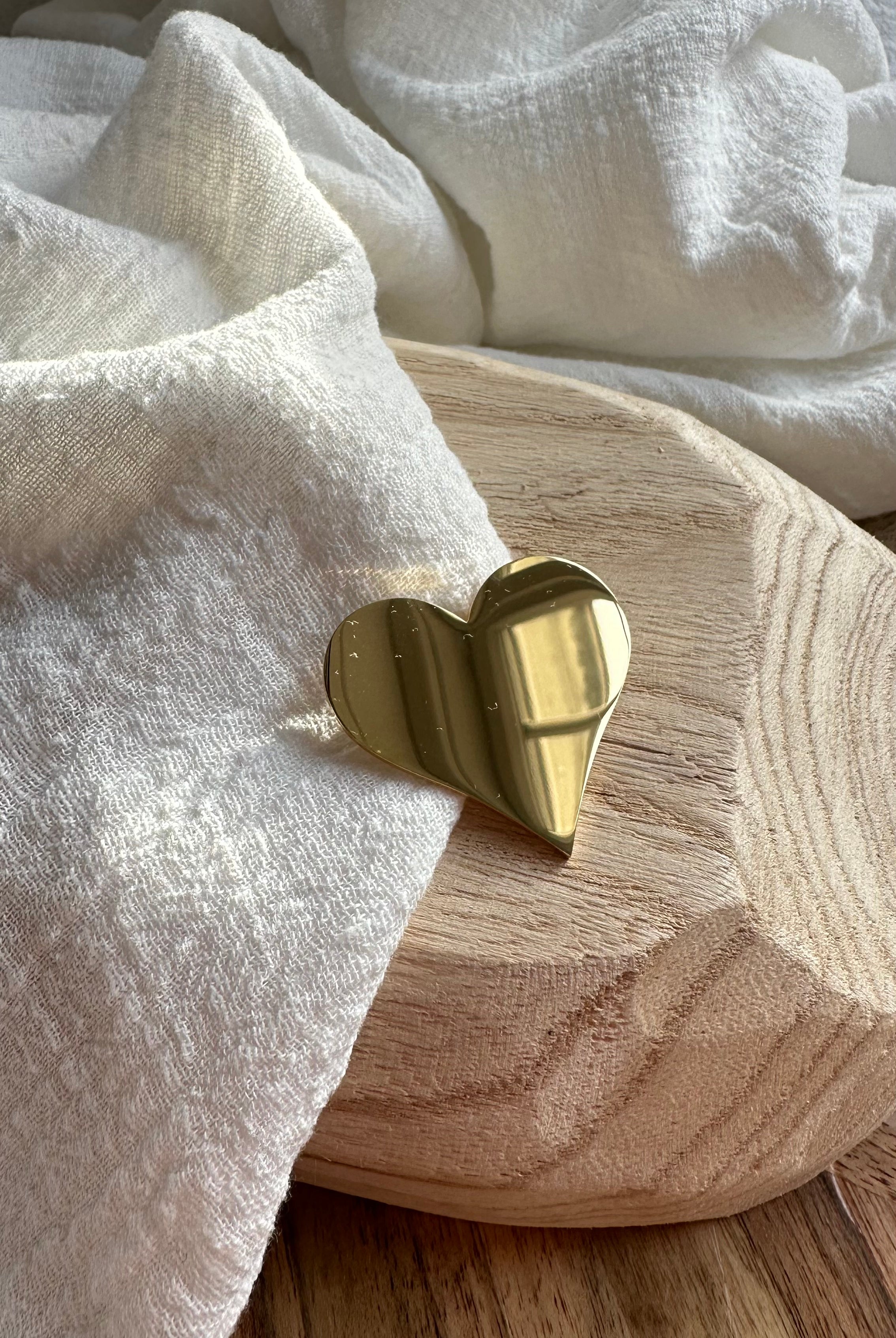 Broche Coeur Doré MADEINESTEL