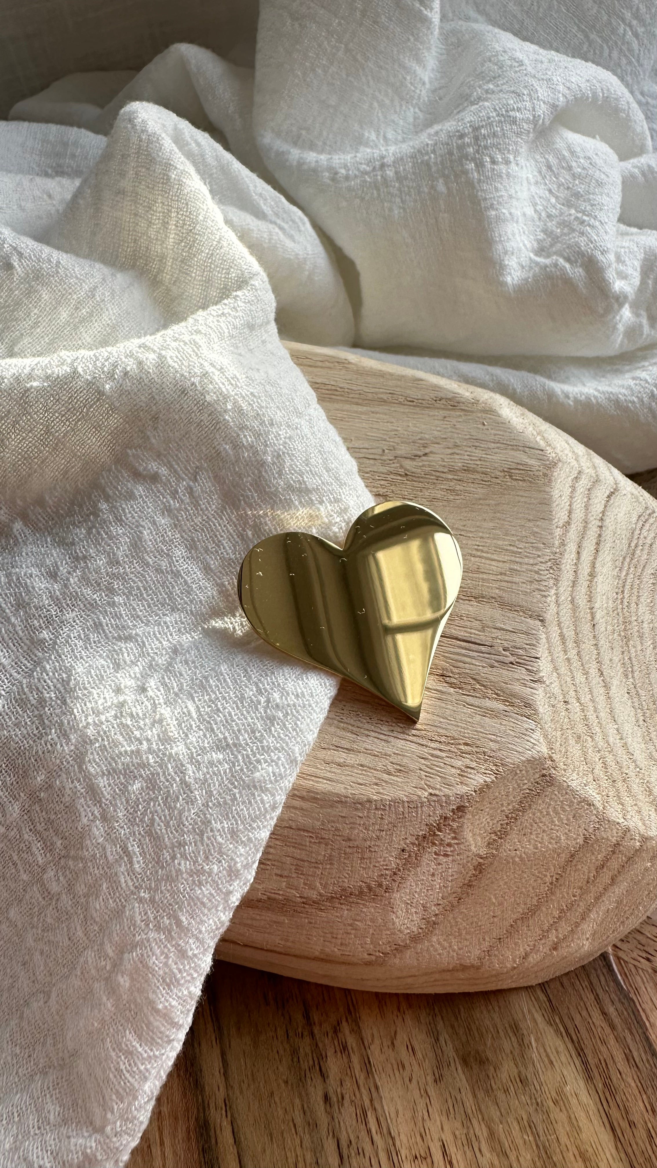 Broche Coeur Doré MADEINESTEL