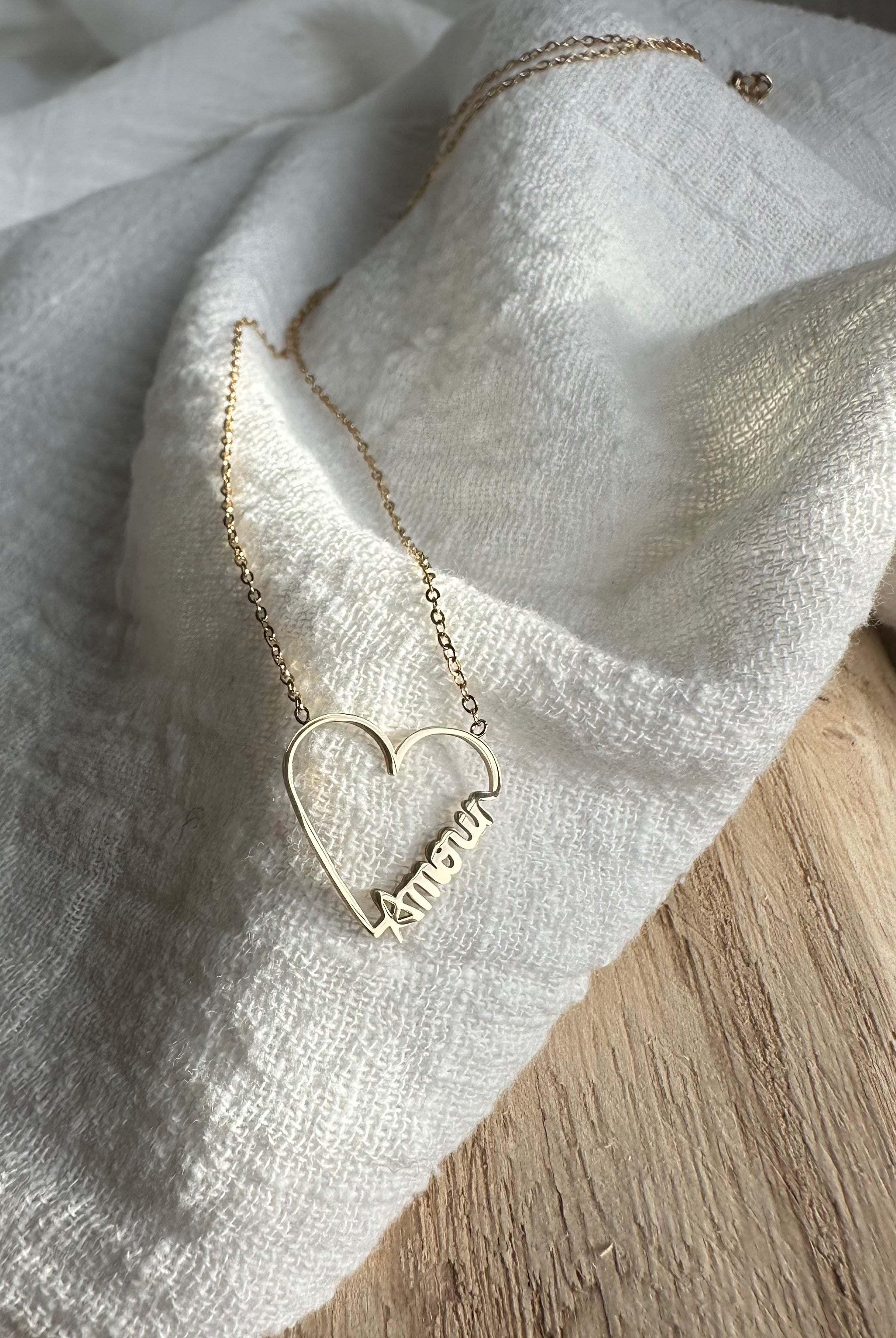 Collier Amour Doré MADEINESTEL