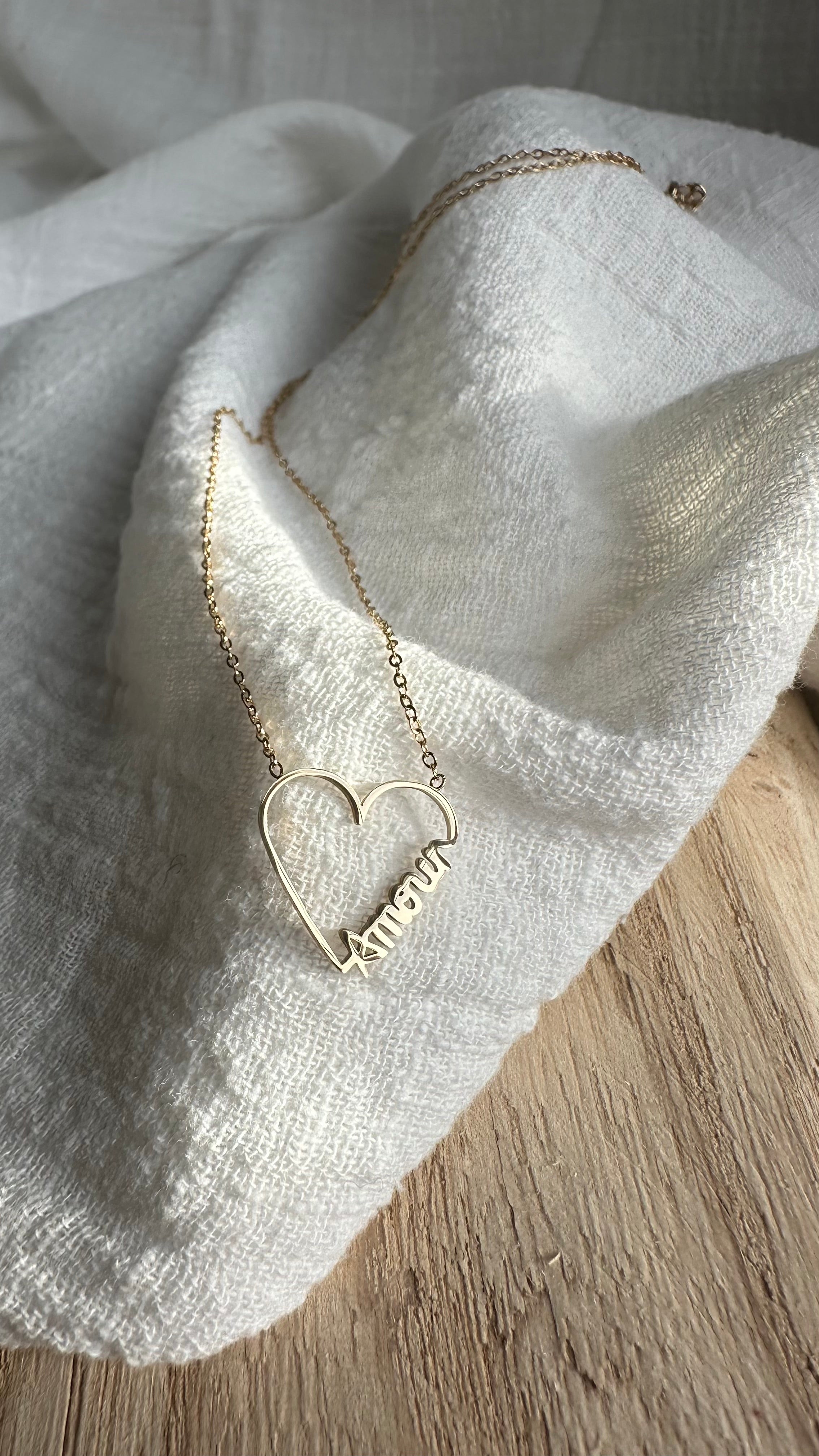 Collier Amour Doré MADEINESTEL