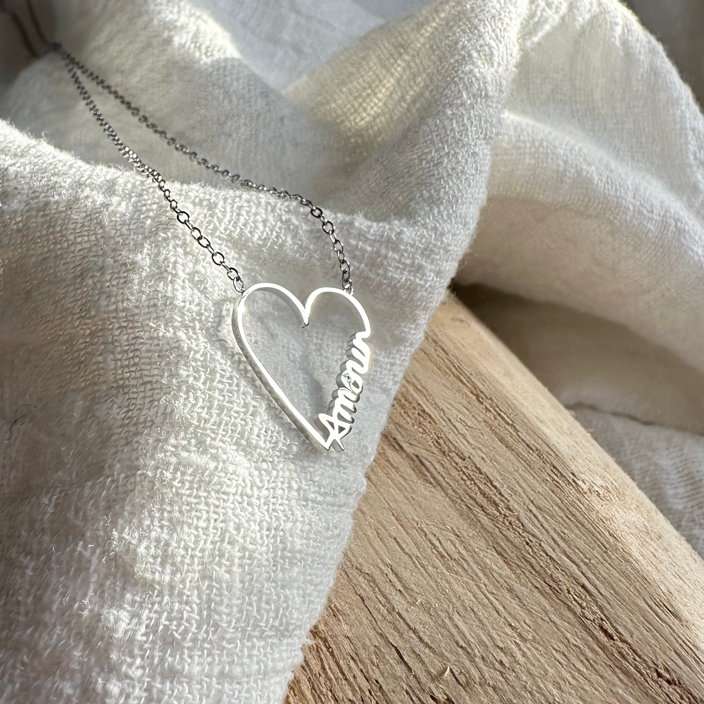 Collier Amour Argentée MADEINESTEL