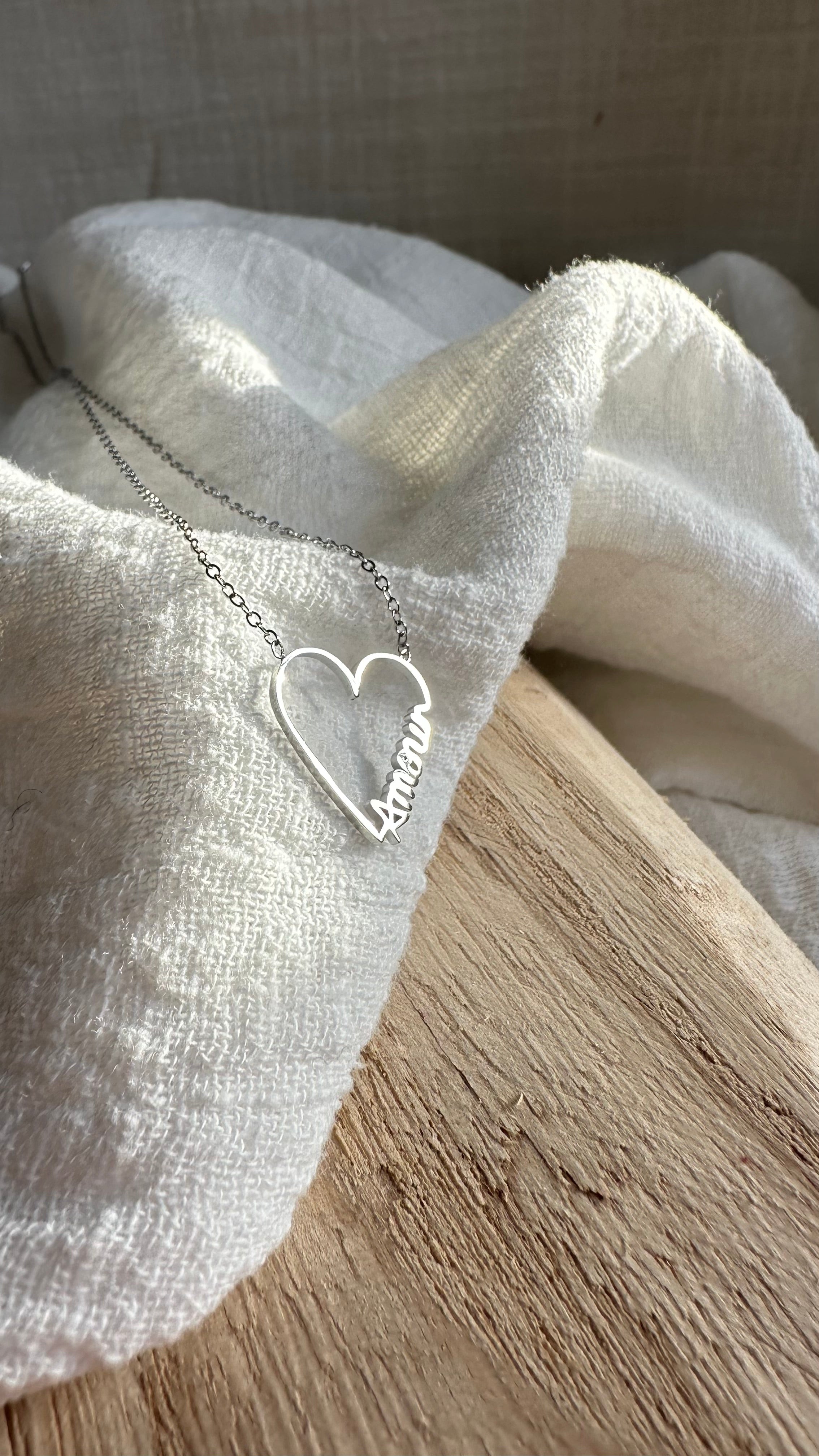 Collier Amour Argentée MADEINESTEL