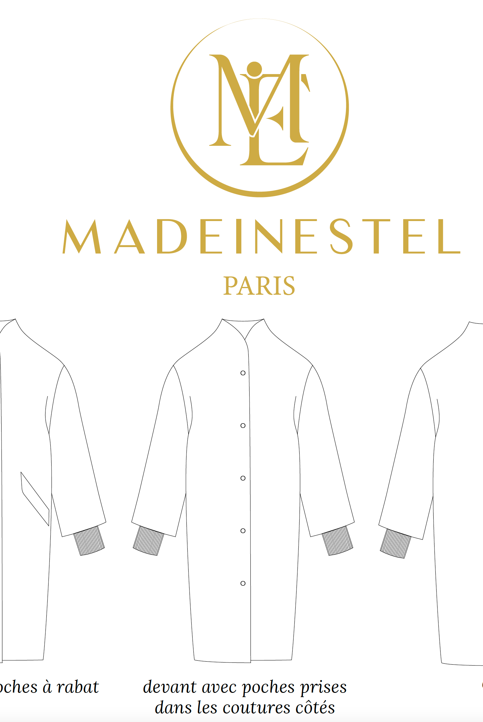 Patron couture manteau ARA MADEINESTEL