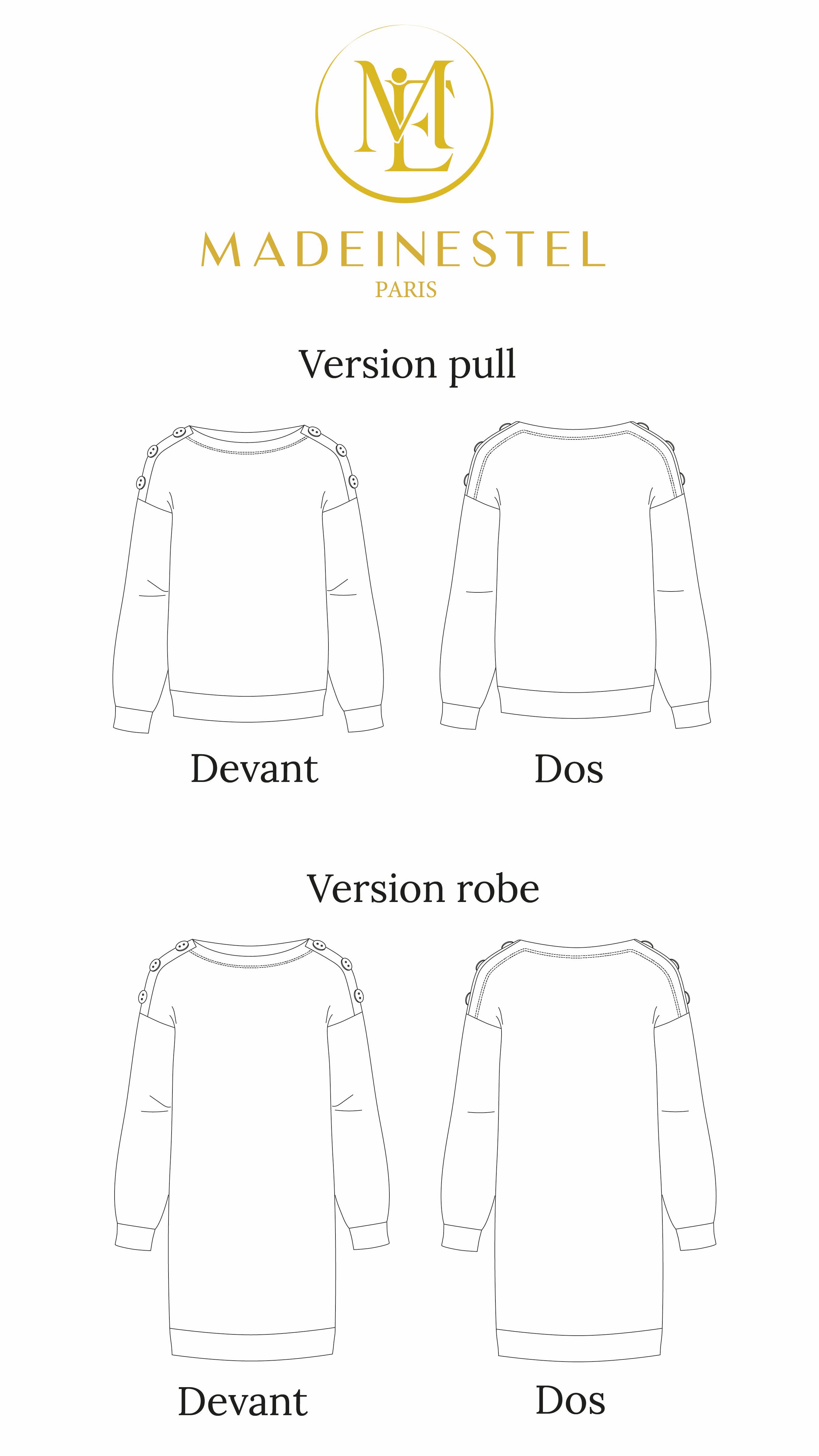 Patron couture robe / pull VALÉRIO MADEINESTEL