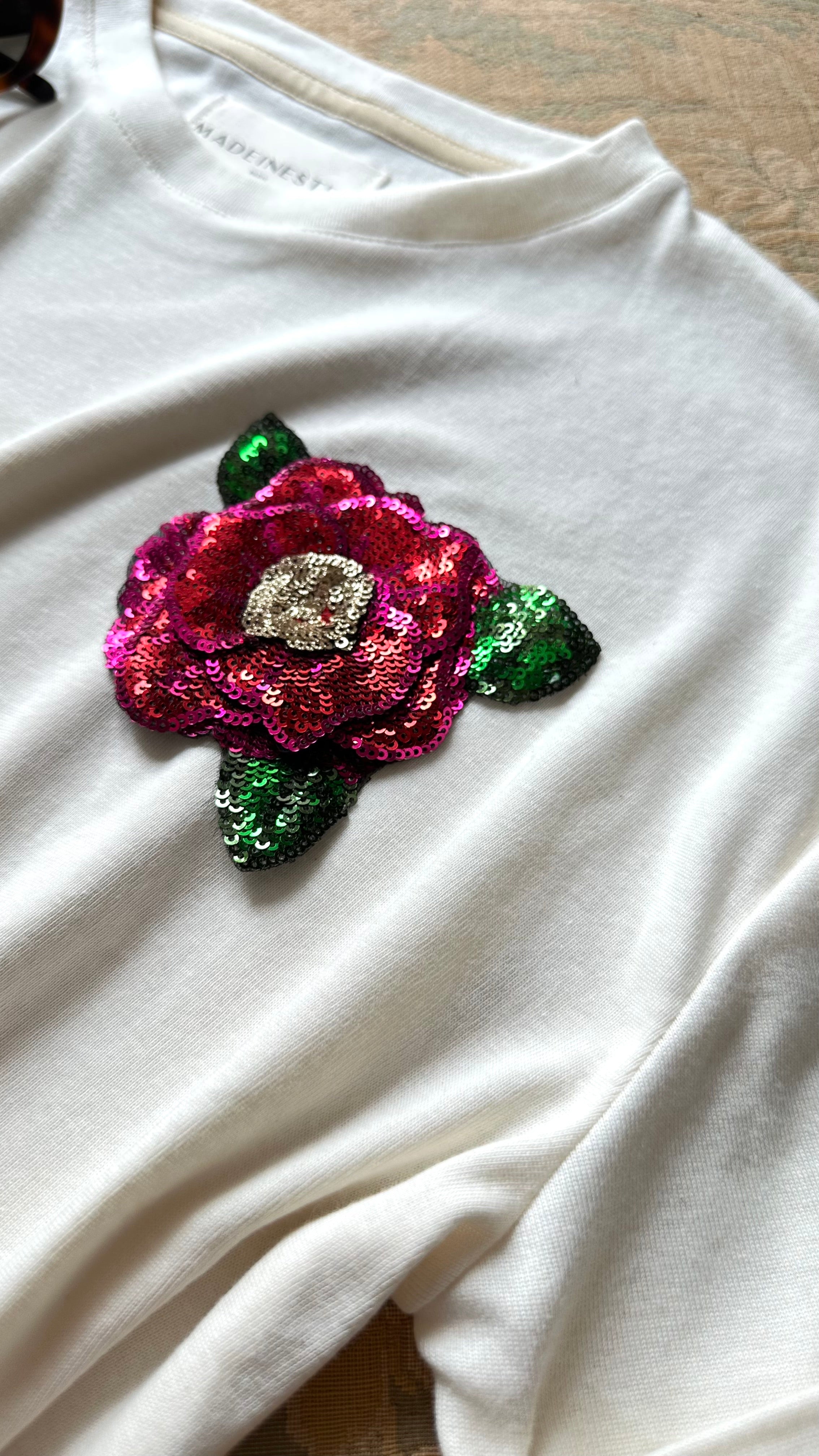 Patch broderie à coudre 3D sequins MADEINESTEL