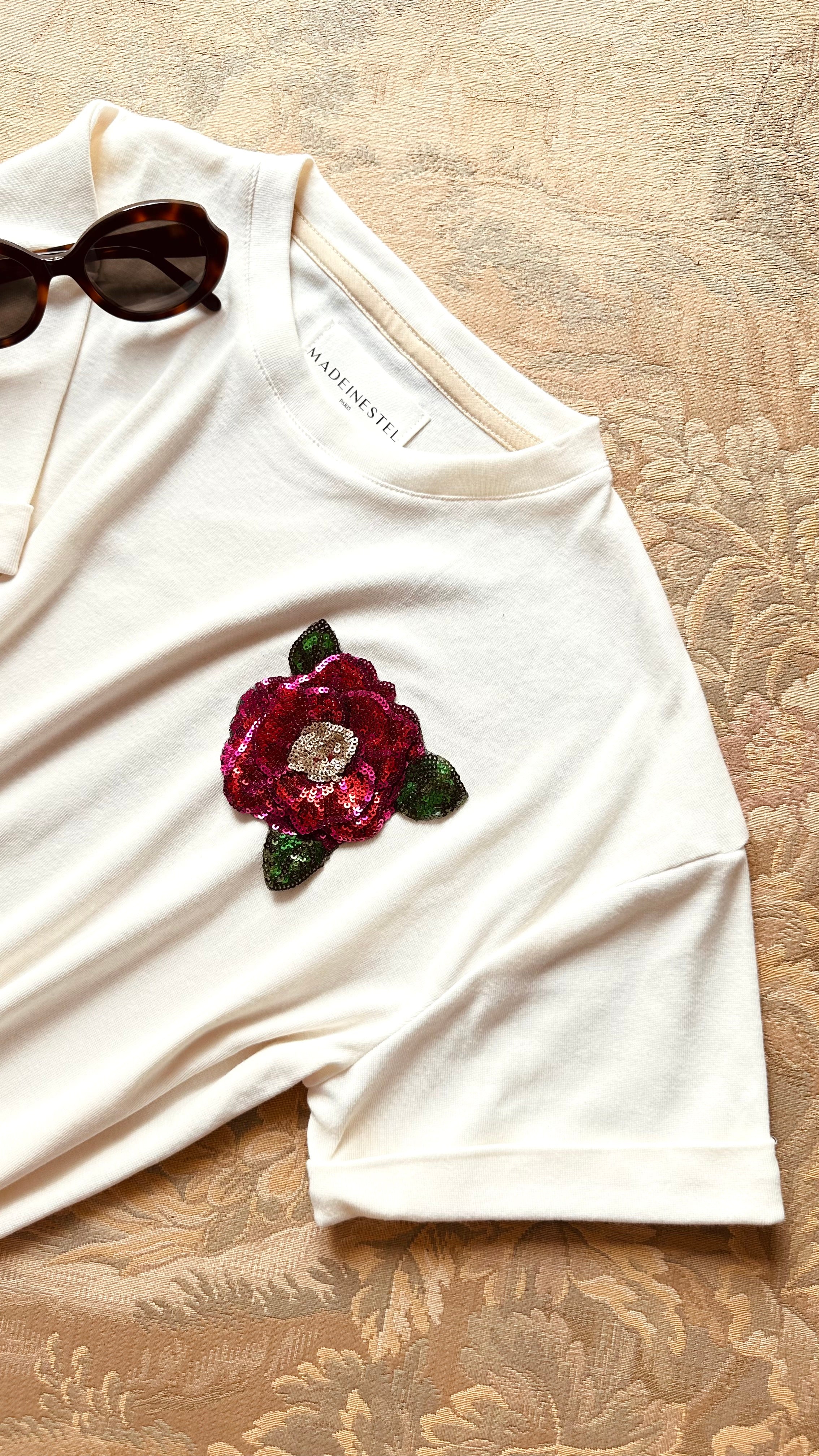 Patch broderie à coudre 3D sequins MADEINESTEL