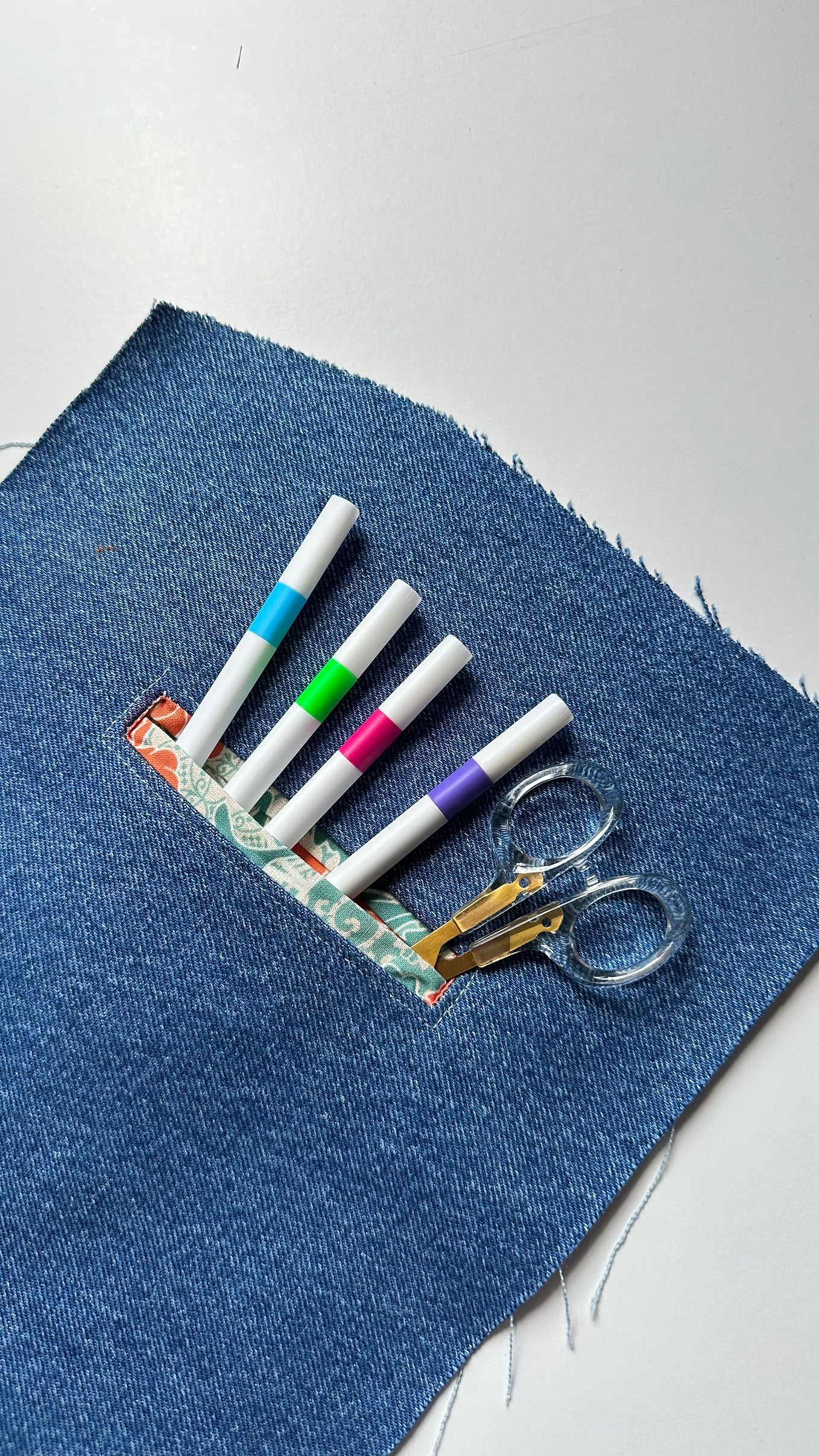 Patron et tuto de la poche passepoilée simplifiée