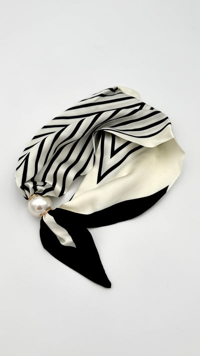 Foulard Audrey motif rayures
