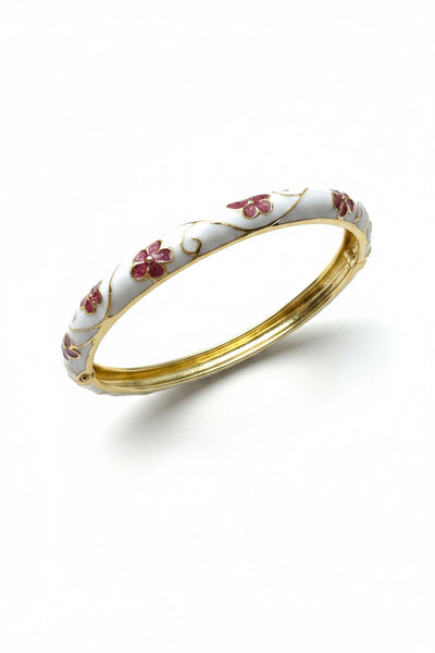 Jonc blanc touche de  rose foncé