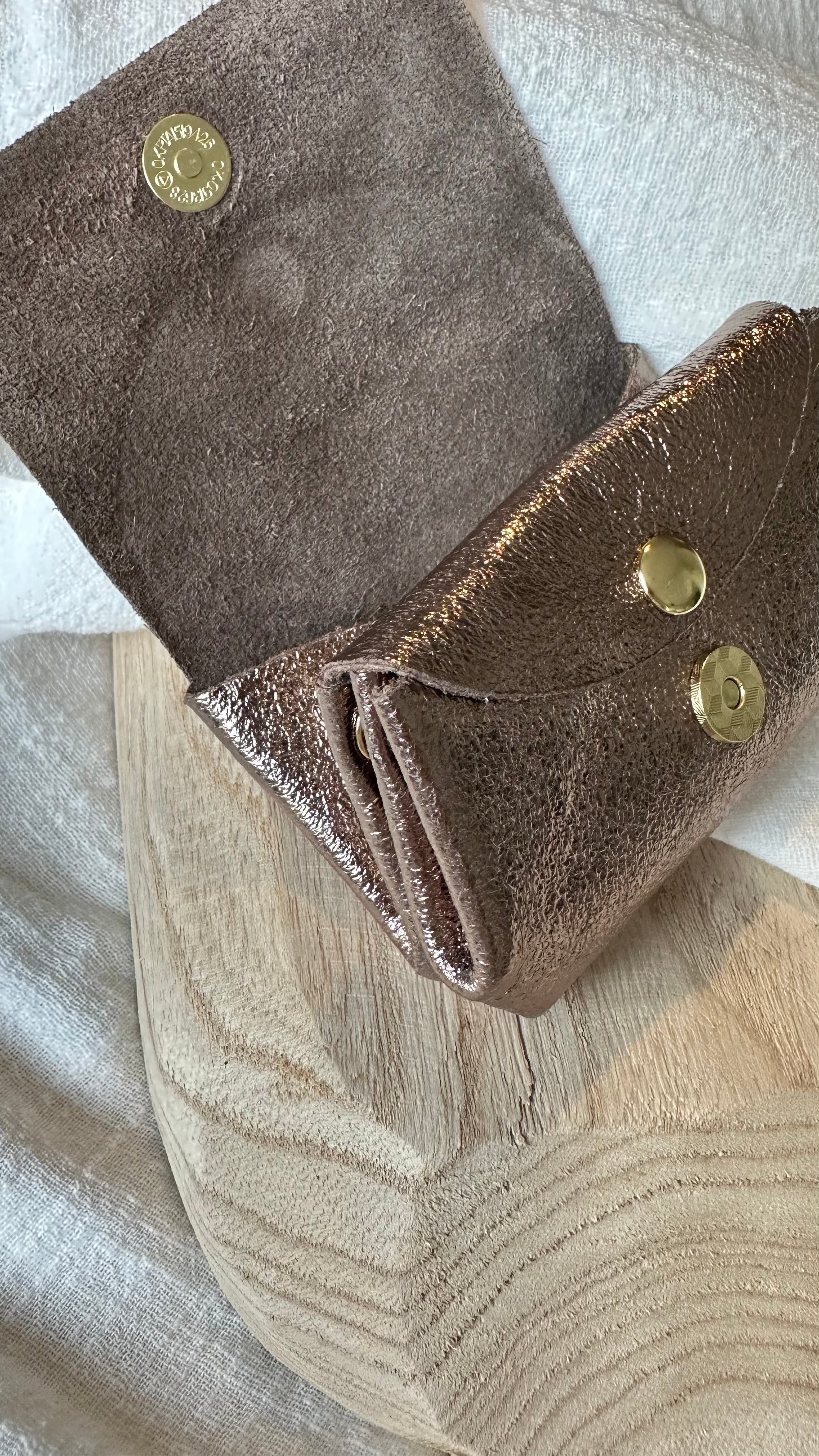 Porte-monnaie Clipsé En Cuir Vintage TBEG Années 60 - Noir, Occasion